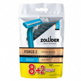 Zollider Force 2 Basic, одноразовые бритвенные станки 2 лезвия, 8+2 шт
