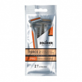 Zollider Force 2 PRO, одноразовые бритвенные станки 2 лезвия, 2 шт