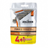 Zollider Force 2 PRO, одноразовые бритвенные станки 2 лезвия, 4+1 шт