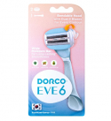 DORCO "Cтанок для бритья Eve 6 3+3 жен., 2 сменные кассеты"